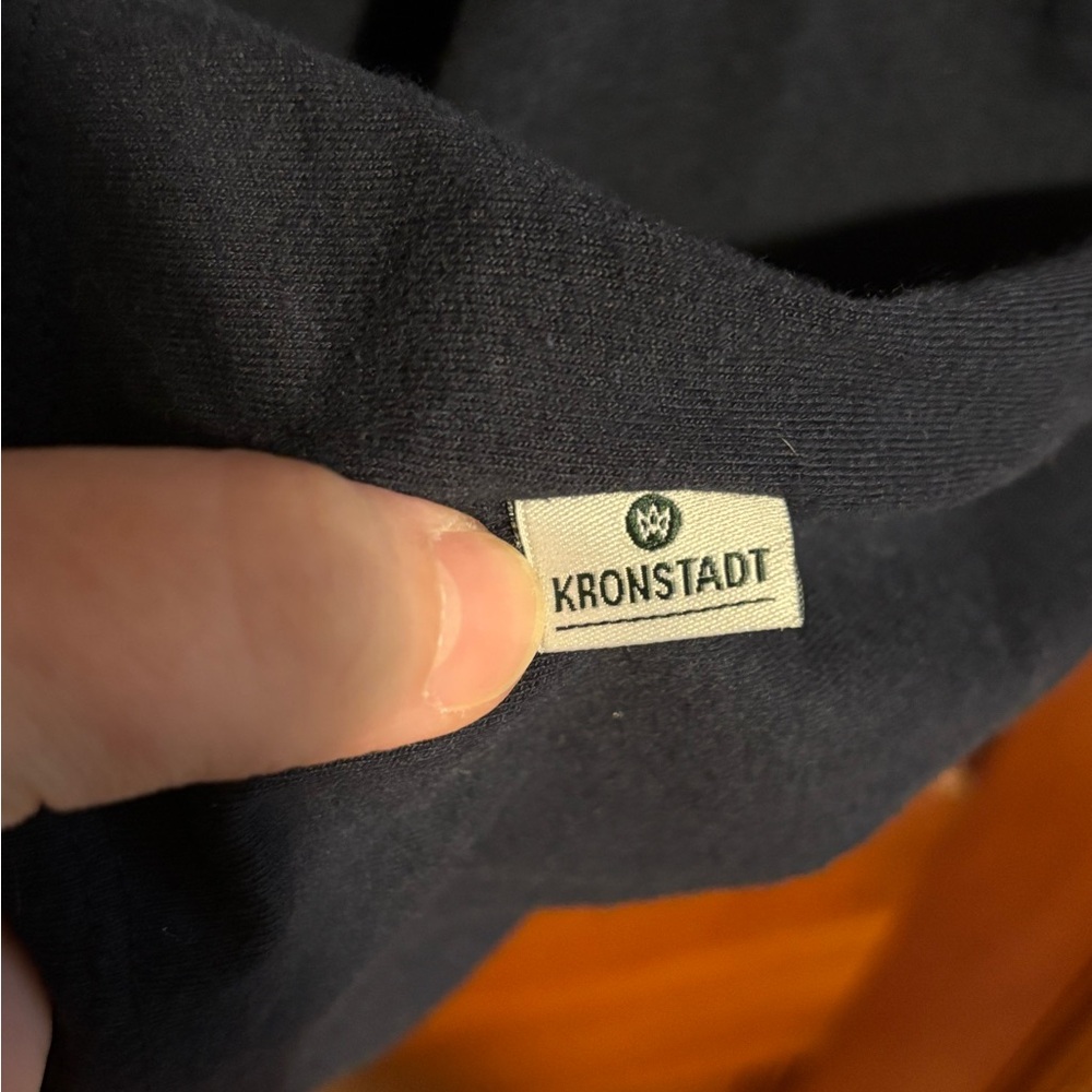 KRONSTADT DENMARK Black Recycled Cotton Men’s T-Shirt Size XL - Picture 5 of 8